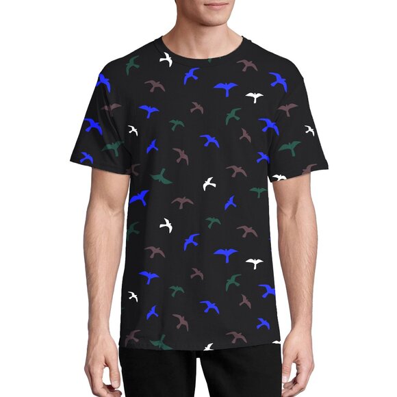3-Pack Men's Printed Moisture-Wicking Soft Active Wear Short Sleeves T-Shirt - Picture 1 of 16
